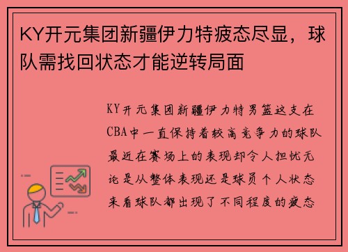 KY开元集团新疆伊力特疲态尽显，球队需找回状态才能逆转局面
